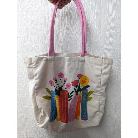 Book Tote Bag, Book Lover Gift Idea, Cute Book Bag, Casual Canvas Tote - Picture 4 of 7